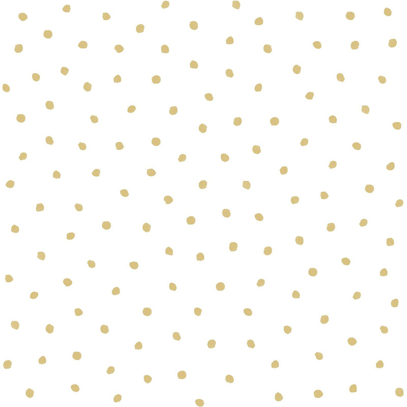 Anqunette Pixie Dots 33' L x 20.9" W Wallpaper Roll, Gold