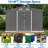 10X8 FT Outdoor Tool Storage Shed with Metal Foundation & Lockable Doors,  All Weather Metal Sheds for Garden, Patio, Backyard, Lawn, Gray-118164196-118164201