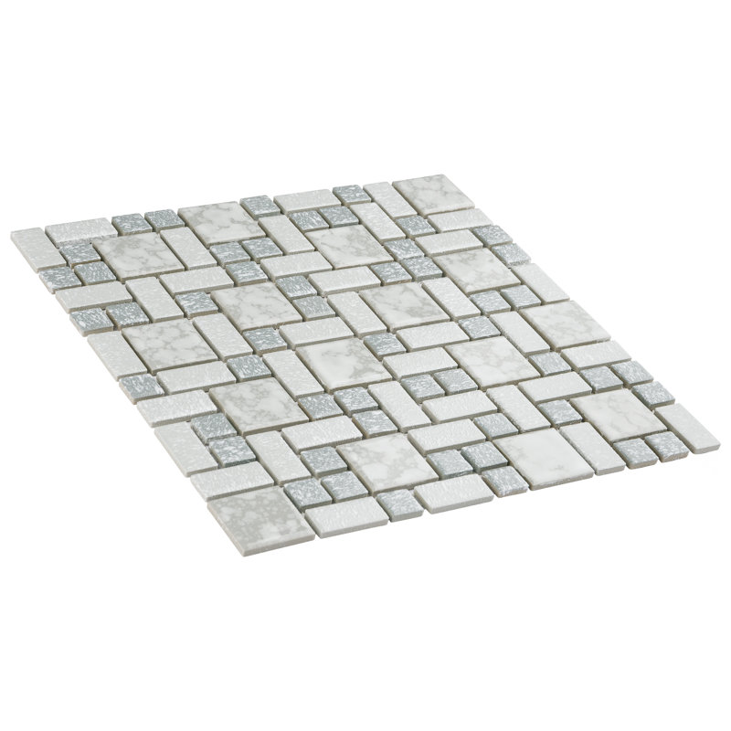 Carreau de mosaïque en porcelaine University, Gris