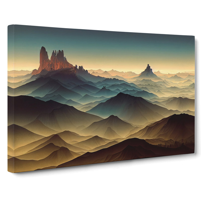 Dreamy Mountain Sunrise - Wrapped Canvas, 35cm H x 50cm W x 3cm D