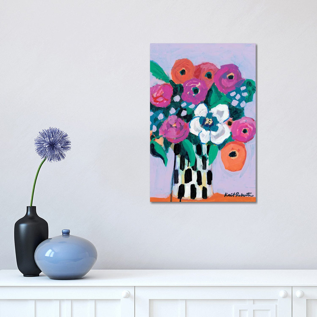 Bouquet On Lilac by Kait Roberts - Wrapped Canvas Gallery-Wrapped Canvas Giclée