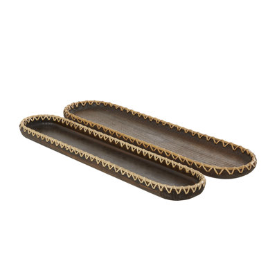 Inara Solid Wood Tray - Set of 2