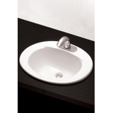 Commercial Vitreous China Oval Drop-In Bathroom Sink with Overflow
