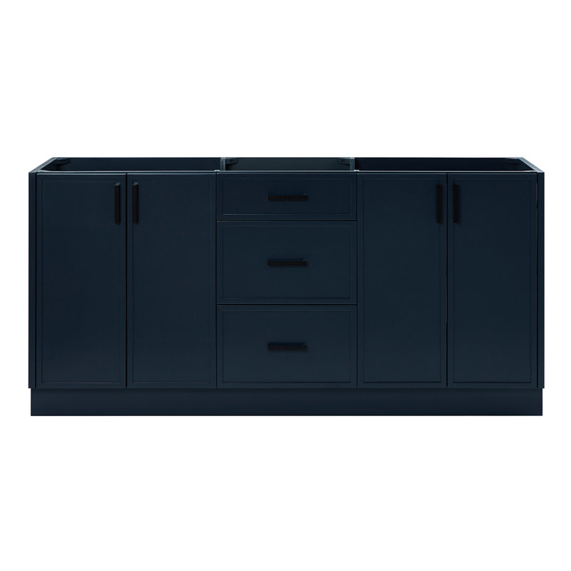 ARIEL Kelly 72 Double Bathroom Vanity Base Only, Blue