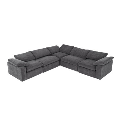 Corinth - Modern Gray Fabric Sectional Sofa With 3 Power Recliners -  VIG Furniture, VGKM-KM.920-CHAR