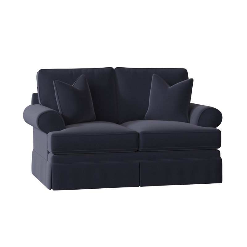 Atterbury 68" Flared Arm Loveseat, Canvas Navy Sunbrella® Canvas