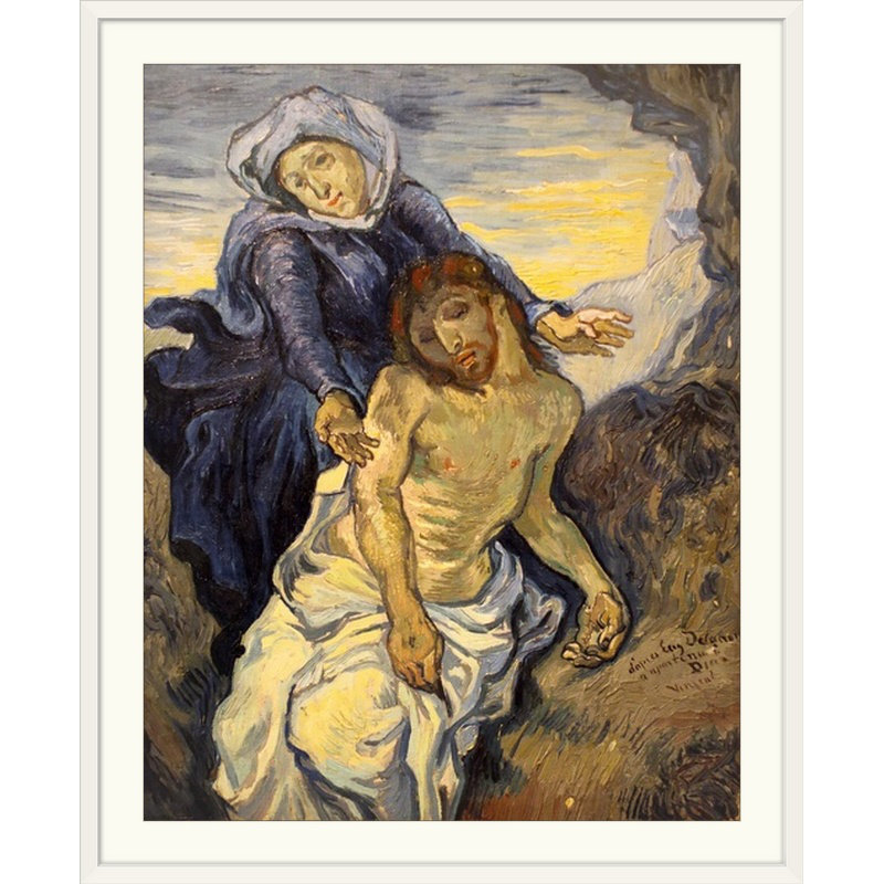 " Pieta, Ca.1890 " by Vincent Van Gogh, 30" H x 24" W x 1.5" D, Canvas