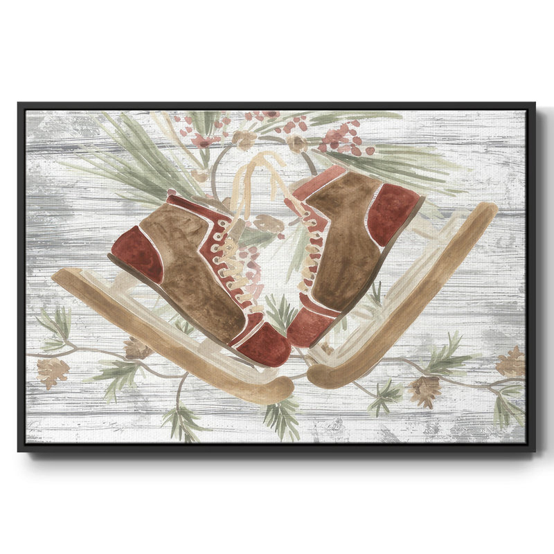 Pinecone Lodge Collection A, reproduction d'art sur toile, H 17 po x l 25 po x P 1,5 po, Noir, Noir