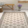 Caper Hand Woven Wool/Cotton Geometric Rug in Ivory/Gray