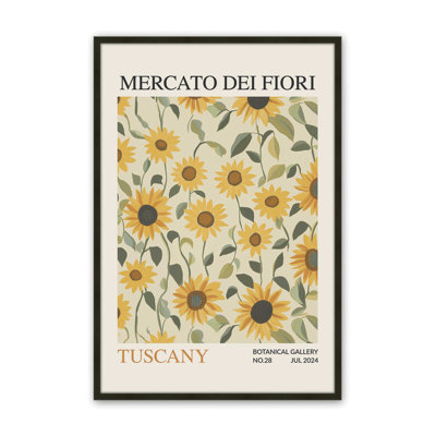 Imprimé de marché aux fleurs d'été Toscane