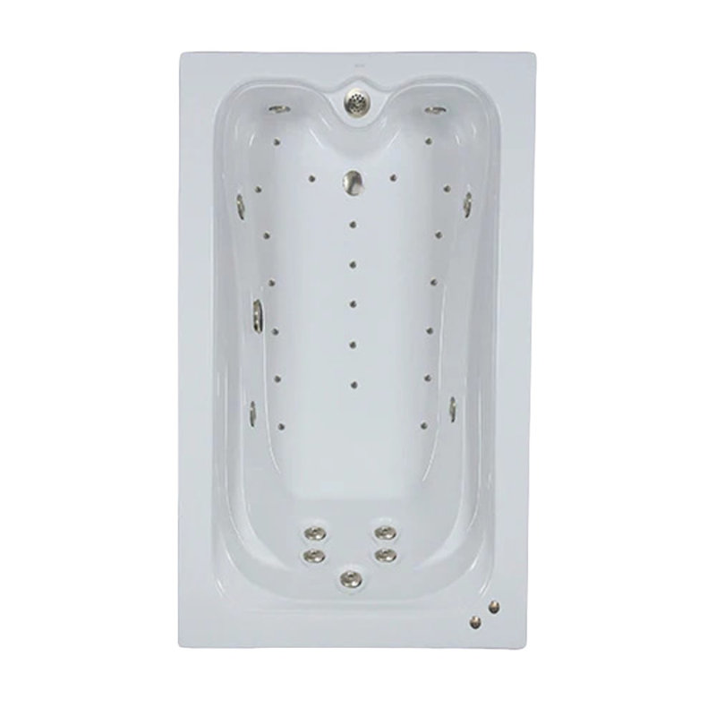 60" L x 42" W Elite Series Alcove Combination Acrylic Bathtub With Removable Acrylic Skirt in White, Right