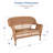 Karan 52'' Wide Straight Metal Loveseat-1472335107