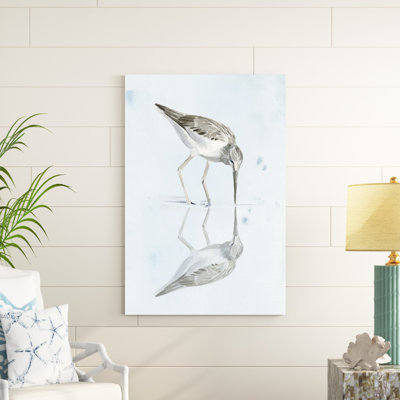"Sandpiper Reflections I" par Jennifer Paxton Parker, reproduction d'art sur toile