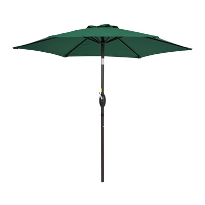Parasol de table de marché de 7,5 pi, auvent résistant aux rayons UV et bouton inclinable