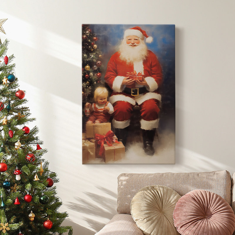 Art des Fêtes de Noël - Toile tendue avec châssis - Série 2-XCVII, H 24 po x l 16 po