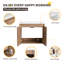 Meuble-lavabo mural 36 po avec lavabo en résine, meuble-lavabo flottant avec 3 portes et 1 tablette réglable