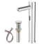 Automatic Sensor Touchless Single Hole Bathroom Sink Faucet Deck Mount With Temperature Mixing Valve In Polished Chrome
