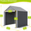 Tente de rangement extérieure imperméable et rapide toutes saisons de 6 pi x 6 pi avec stabilité structurelle, abri de qualité industrielle, excellente performance