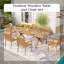 Ensemble de salle à manger rectangulaire en acacia 70,9 po Narducci-609642725