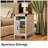 Carbin 24" Tall Farmhouse End Table with Charge Station and Storage, Side Table with Power Outlets & USB for Small Spaces, Rustic Nightstand Accent Table-161393167