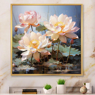 " White Yellow Lotus Romantic Impression "
