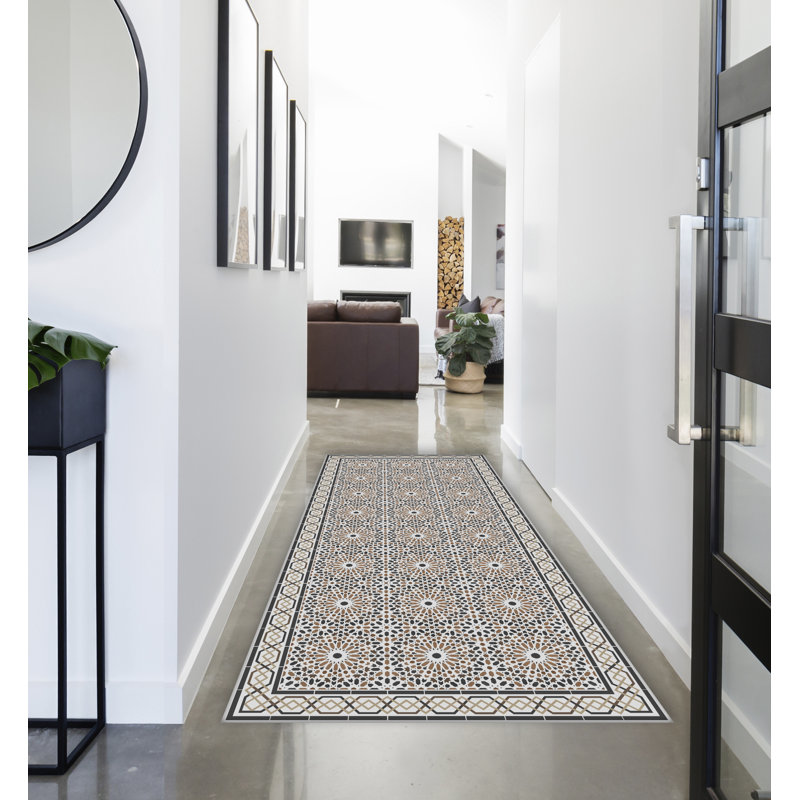 Aban Geometric Area Rug, Runner 78 x 225cm