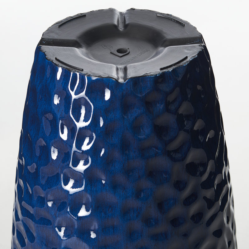 Pot à fleurs texturé nid d'abeille, Bleu de cobalt, H 31 po x l 15 po x P 15 po