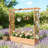Large Wooden Planters With Trellis, Rustic Garden Storage Solution