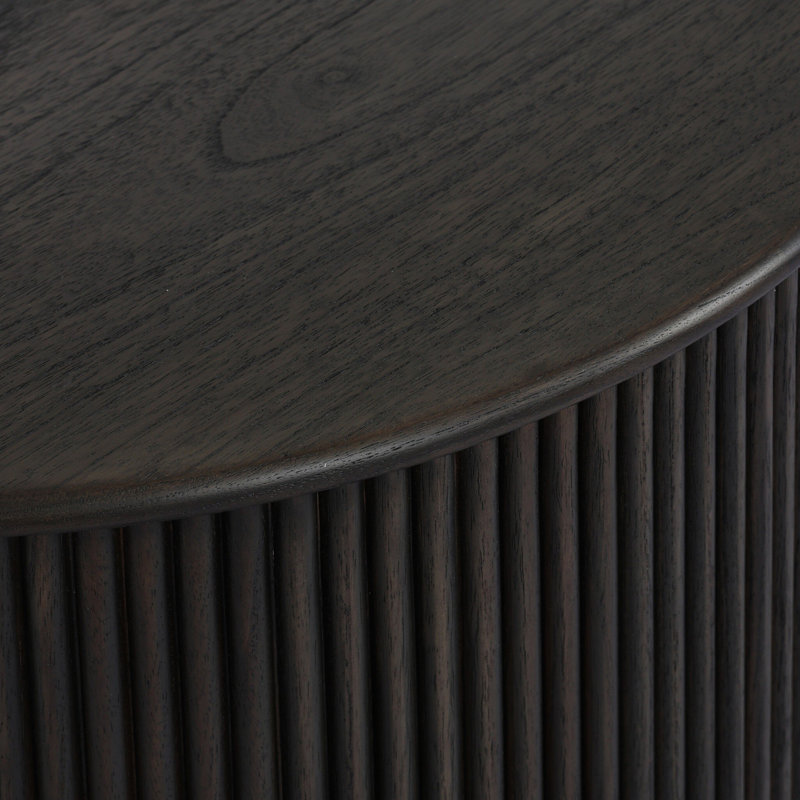 Ona End Table-Amber Mindi Veneer, Smoked Black Mindi Veneer