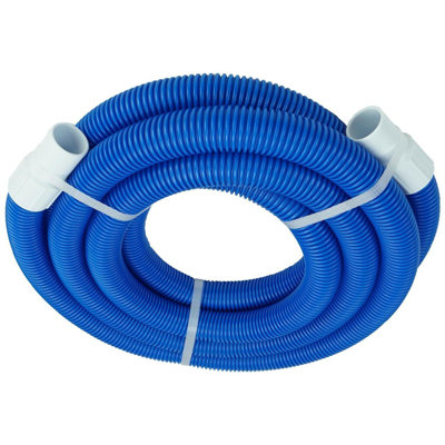 Tuyau d'aspiration bleu et blanc avec poignées pivotantes 27 pi x 1,25 po