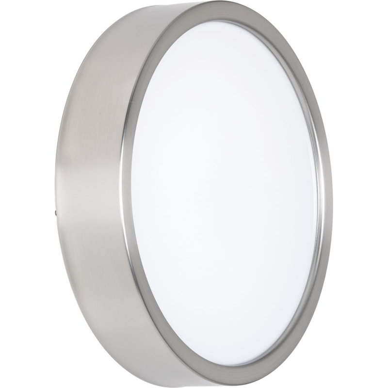 Nitesh Acrylic LED Flush Mount, Brushed Nickel, 2.5" H x 13" W x 13" D
