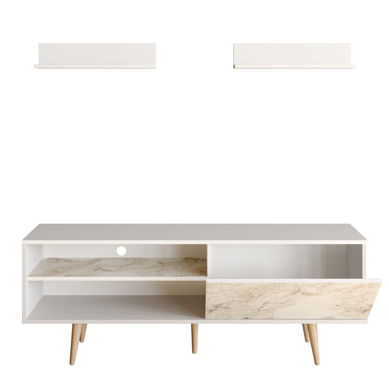 Beaudreult 63" TV Stand for TVs up to 70", White/Ephesus