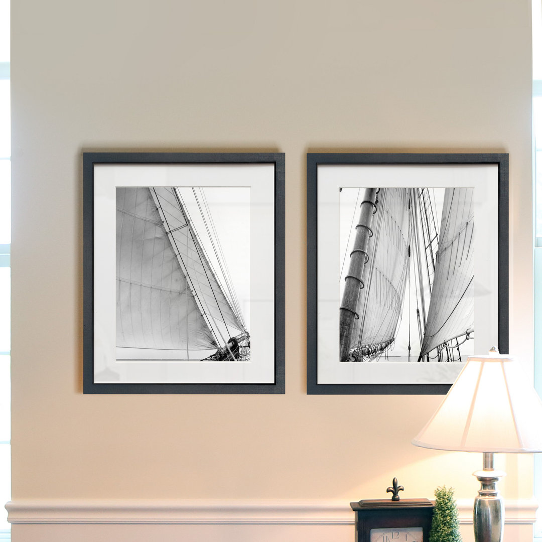 " UNder Sail I " 2 - Pieces Longshore Tides