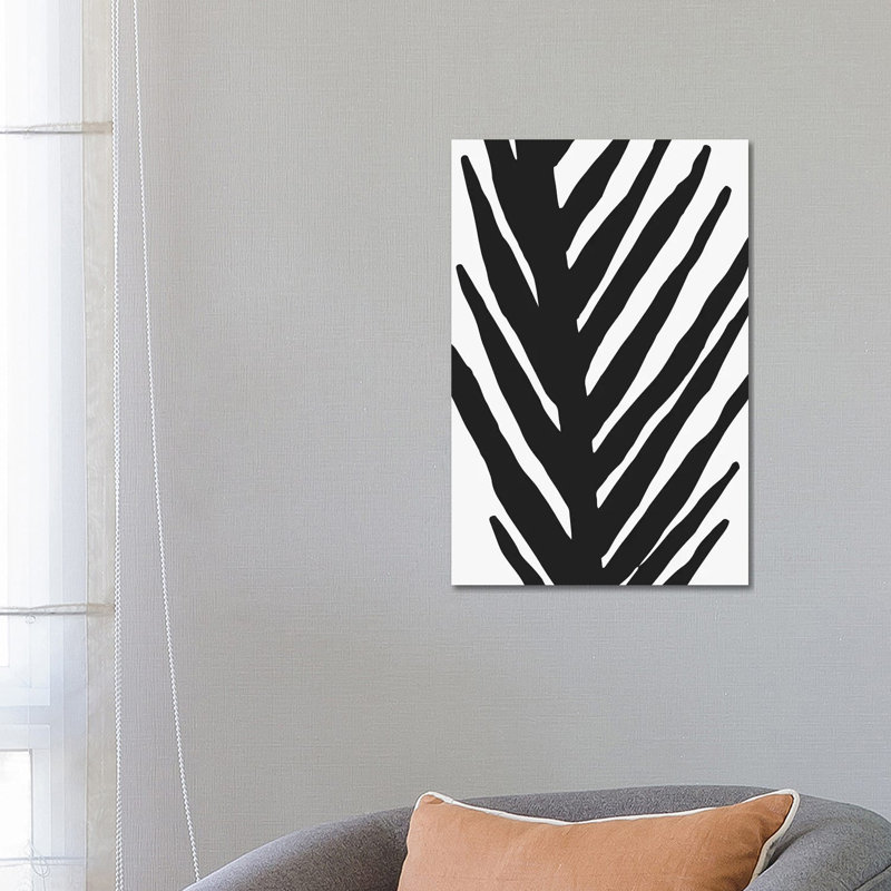 Abstract Minimal Palm by Modern Tropical - Print on Canvas, Wrapped Canvas, 20.32 cm H x 30.48 cm W