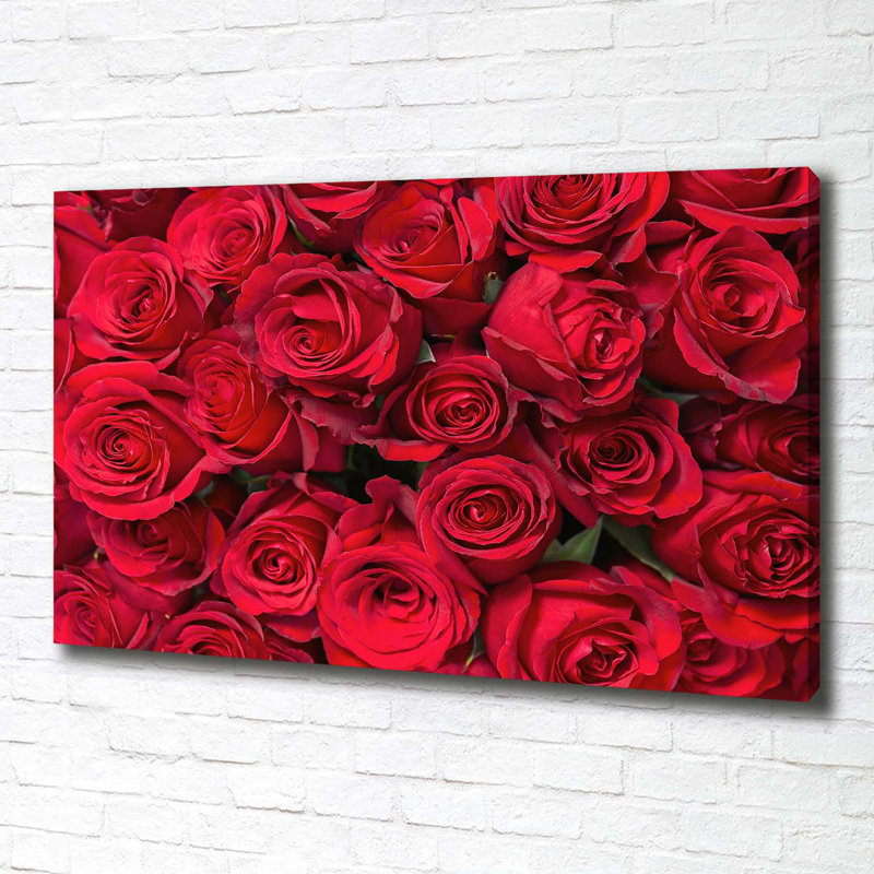 Red Roses - Wrapped Canvas Print