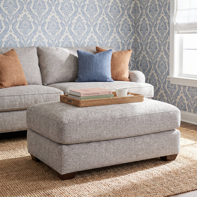 Rhodes Upholstered Ottoman, Cruise Adrift