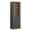 Rosswell Modern cottage style display cabinet with 2 doors and 2 drawer, engineered wood, decor, 69.2 cm W x 202.1 cm H x 43.3 cm D-124641033