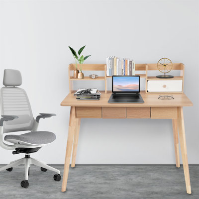 Elegant Wooden Work Table With Drawers