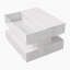 Table basse, blanc ultrabrillant, table d'appoint, table basse avec verre et effet DEL, avec tiroir de rangement-78617127