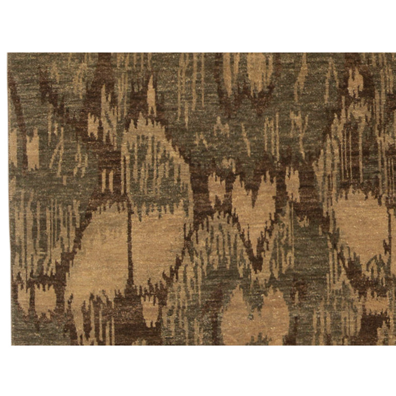 Tapis rectangulaire en laine noué à la main