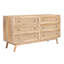 Shriya Solid Wood 147 cm W Chest of 6 Drawers