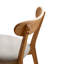 Chaise de salle à manger rembourrée en chêne massif avec housse amovible - ensemble de 4-831061094-831061093-835601408