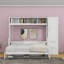 Lit escamotable en bois avec tablettes, placard et tiroirs Ladontay-1111444211-1111444212