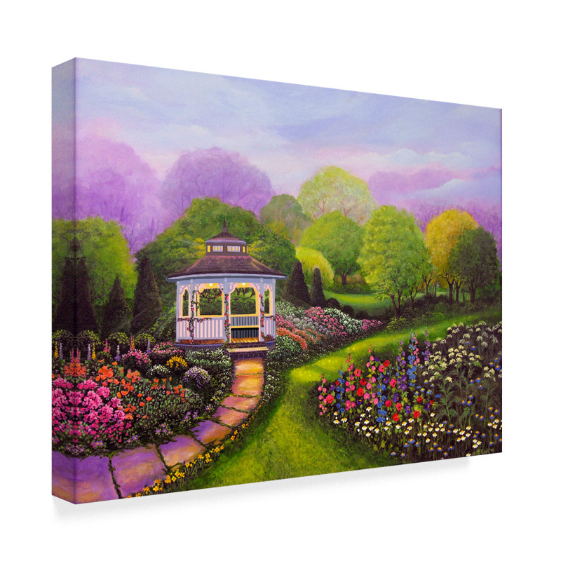 'Gazebo Park' Acrylic Painting Print on Wrapped Canvas, 14" H x 19" W x 2" D