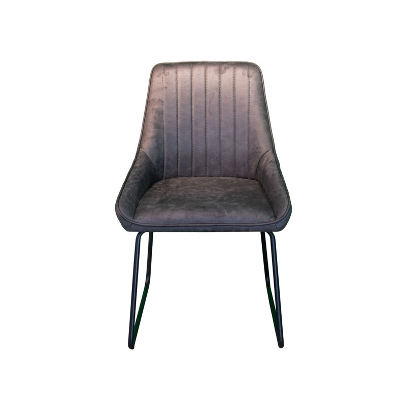 Chaise rembourrée Louver, Noir