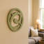 Wooden Oval Frame Wall Monogram with C Letter, Green-1664524416-1664524417