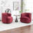 Tybias Upholstered Swivel Barrel Chair-2071017753