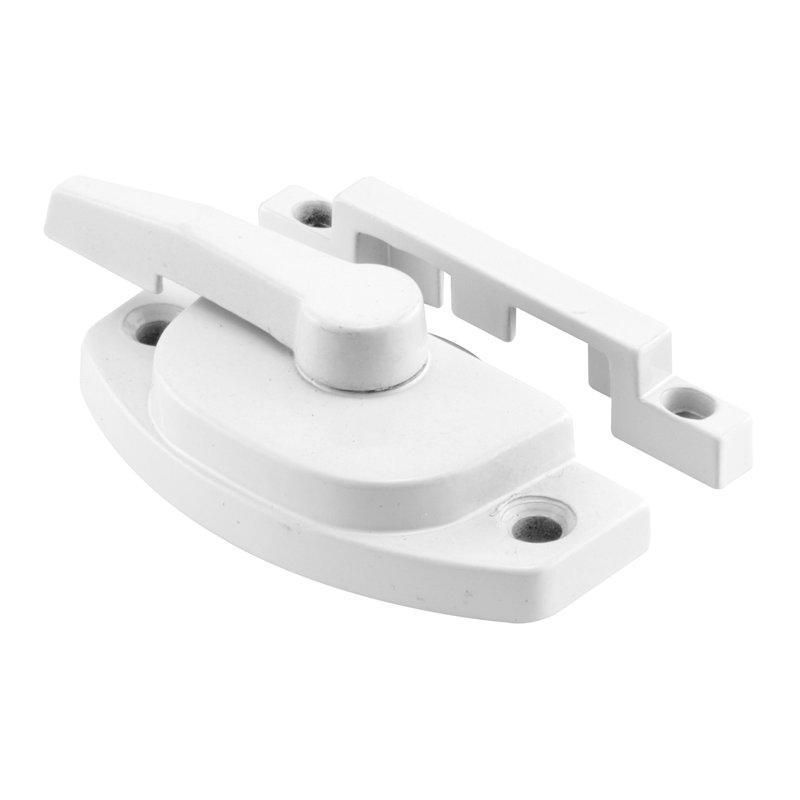 Prime-Line Sash Lock, 2-1/16 in. Hole Centers, Fits Single and Double Hung vinyl Windows, Diecast, White (Single Pack)