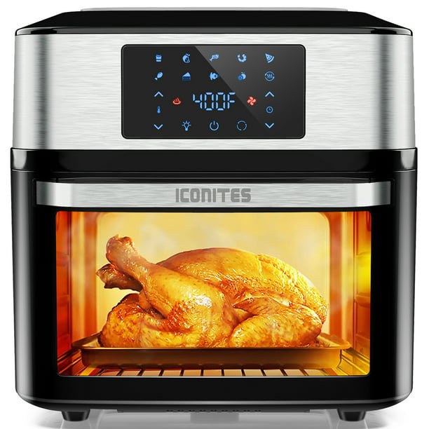 Iconites 20 Quart Air Fryer 10-in-1 Toaster Oven AO1202K with Rotisserie  Black Airfryer on Sale 20 qt