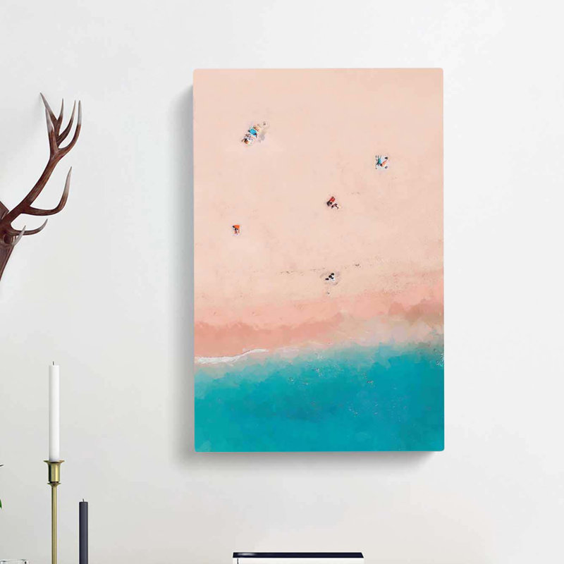 Sunbathing On South Beach Miami In Abstract - Wrapped Canvas Print, 60cm H x 40cm W x 3cm D